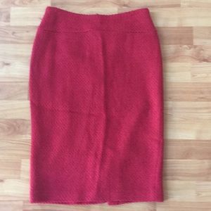 Anthropologie Moulinette Soeurs Red Tweed Skirt